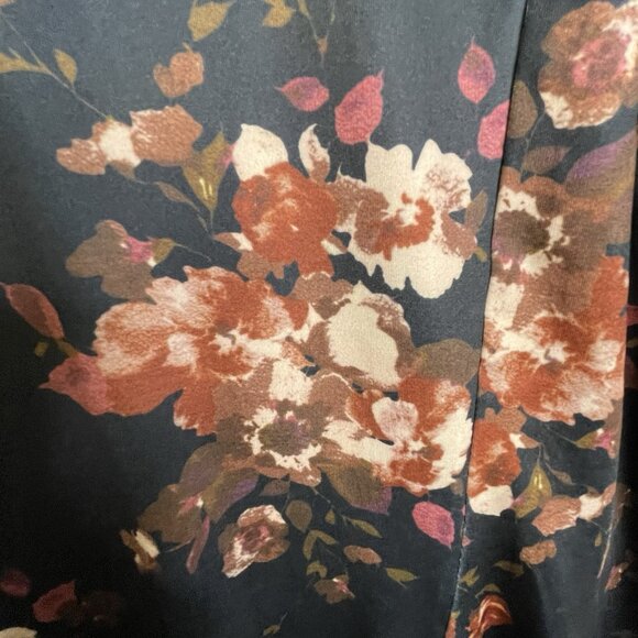 Kate Mallory Floral Blouse Size 3X Bell Sleeves Asymmetrical BOHO Fairycore - Picture 7 of 11